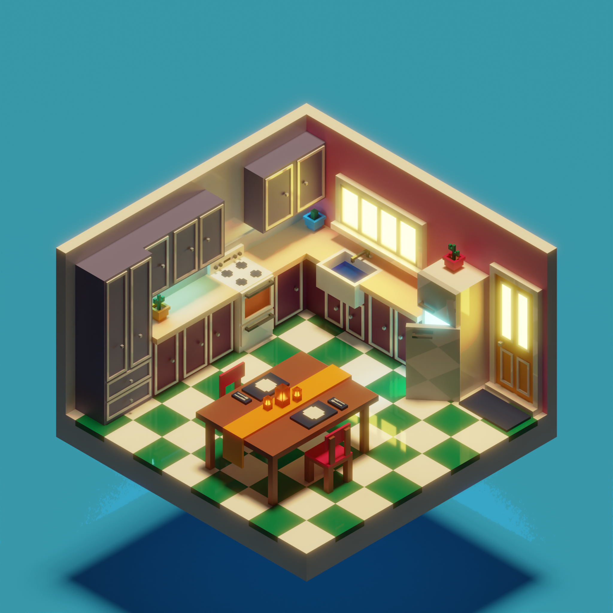 A voxel kitchen